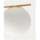 Kave Home Bela/v zlati barvi kovinska stropna svetilka s steklenim senčilom ø 15 cm Brisia – | Shoptok.si