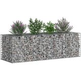 Gabionski uzdignuti krevet Srebrno 180 x 60 x 55 cm - 180 x 60 x 55 cm | shoptok.hr