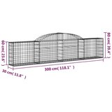  Lučne gabionske košare 10 kom 300x30x60/80 cm pocinčano željezo | shoptok.hr