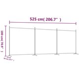 Sobna pregrada s 3 panela bijela 525 x 180 cm od tkanine | shoptok.hr