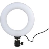 INF Vrtljiv selfie obroč na stojalu z LED lučkami, 15 cm - črn, (21276946) Cene