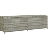 vidaXL vrtna škatla za shranjevanje poli ratan 200x50x60 cm siva | Shoptok.si
