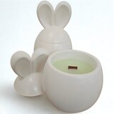 NOBAMO Sveča Zajček - Bela / Limeta Mango | Shoptok.si