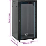  22U mrežni ormar s okretnim nogama 19" IP20 60x60x120 cm | shoptok.hr