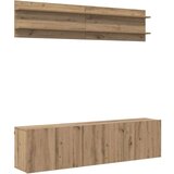 vidaXL TV Jedinice Zidne 6 pcs hrast artisan Konstruirano drvo | shoptok.hr