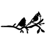WALLXPERT decorative object figura bird on the branch 07 black | ePonuda.com