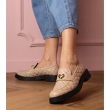 Gemre Beige quilted loafers decorated with a heart Dorado | Shoptok.si