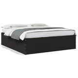 vidaXL Okvir za krevet crni 180 x 200 cm konstruirano drvo | shoptok.hr