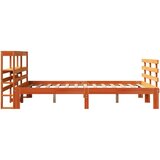  Okvir kreveta s uzglavljem voštano smeđi 140x190 cm od borovine | shoptok.hr