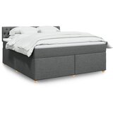 vidaXL Okvir kreveta s oprugama i madrac svjetlosivi 180x200cm tkanina | shoptok.hr