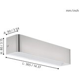 Eglo Sania 4 zidna/1, led, 12w, 1400lm, nikl/mat | Eponuda.com