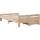 vidaXL Posteljni okvir brez vzmetnice 120x190 cm trdna borovina | Shoptok.si