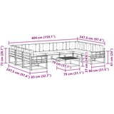  Set vanjskih sofa 10 kom. Bijela i krem | shoptok.hr