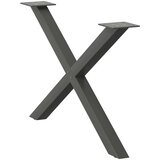 vidaXL noge kavne mizice x-oblika 2 kosa antracit 70x(72-73) cm jeklo | Shoptok.si