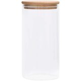 vidaXL Stekleni kozarci s pokrovi iz bambusa 4 kosi 1200 ml | Shoptok.si