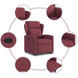  Naslonjač na podizanje od tkanine crvena boja vina | shoptok.hr