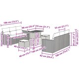  Sjedeća garnitura za vrt 9 kom. Crna poliratan 90 x 55 x 71 cm | shoptok.hr
