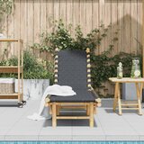  Ležaljka za sunčanje s crnim tkanim trakama 55x200x30 cm bambus | Eponuda.com