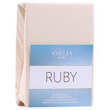 AmeliaHome Plahta s gumom Ruby 80-90x200 cm, bež | shoptok.hr