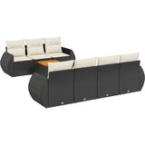  8-dijelni set vrtnih sofa od poliratana s jastucima crni | shoptok.hr