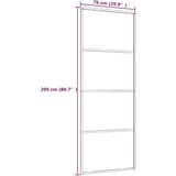  Klizna vrata od aluminija i stakla ESG 76 x 205 cm crna | shoptok.hr
