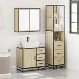  3-dijelni set kupaonskog namještaja boja hrasta sonome drveni | shoptok.hr