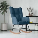  Stolica za ljuljanje plava baršunasta | shoptok.hr
