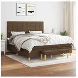 vidaXL Box spring postelja z vzmetnico temno rjava 180x200 c Cene