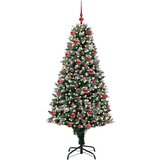 vidaXL Umestno božično drevo Zelena 180 cm PVC, jeklo in plastika | Shoptok.si
