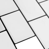  Subway pločica 10 pcs Bijela crna 30 x 30 cm Poliuretan i PET | shoptok.hr