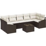  Set od 8 vrtnih sofa s jastučićima smeđi poli ratan | shoptok.hr