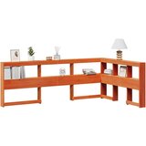  Knjižnica vzglavje L-oblike voščeno rjava 120 cm trdna borovina, (21792251) | Shoptok.si