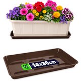 KADAX Stojalo za cvetlične lončke 40 cm, balkonsko korito, plastični pladenj, (5000352634) | Shoptok.si