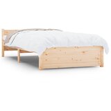 Maison Chic Posteljni okvir - Enojna postelja - Postelja za odrasle trden les 75x190 cm-J15492, (21774909) | Shoptok.si