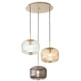  Ondaluce - Visilica na sajli ODETTE 3xE14/10W/230V prečnik 43 cm zlatna/zadimljena | Eponuda.com