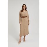 Marisse Beige Midi Dress With A Wide Belt | Eponuda.ba