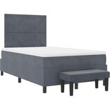  Krevet s opruga kutije Tamno siva 200 x 120 cm Baršun | shoptok.hr