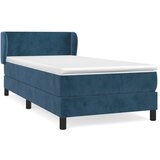 The Living Store Box spring postelja z vzmetnico temno modra 90x200 cm žamet - Box Spring Postelja, (21491418) | Shoptok.si