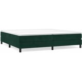 Krevet s oprugama i madracem tamnozeleni 200x200 cm baršunasti | shoptok.hr
