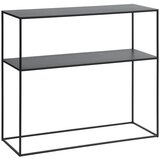 Unique Furniture Črna kovinska stranska mizica 35x90 cm Pebble – | Shoptok.si