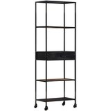 In Knjižna omara 60x35x180 cm robusten mangov les in železo | Shoptok.si