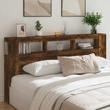  LED uzglavlje boja dimljenog hrasta 200x18,5x103,5 cm drveno | Eponuda.ba