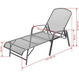  Ležaljka za sunčanje 2 kom sa stolom čelična antracit | shoptok.hr
