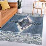 Mila Home modra pralna preproga 120x180 cm ethnic geo – | Shoptok.si
