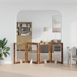  Vrata za pse s postoljem 4 pcs Staro drvo 80 x 100 cm | shoptok.hr