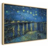  Slika - Vincent van Gogh – Starry Night Over the Rhône 90x60 U prirodnom drvenom okviru | shoptok.hr