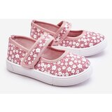 Boto Children's Velcro Ballerinas In Print Pink Selah | ePonuda.com