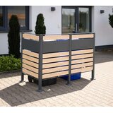 WESTMANN metalna obloga za 2 kante za smeće Planum | 2x240L | Drveni izgled | 170x90x120 cm - BRANDED IN GERMANY | shoptok.hr
