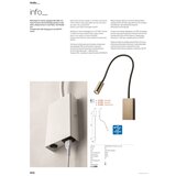 Redo 01-4475 - LED fleksibilna lampica WALLIE LED/3W/230V USB CRI 90 brončana | Eponuda.com