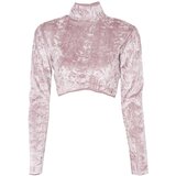 Fashion Hunters BSL Pink Velor Top | shoptok.hr